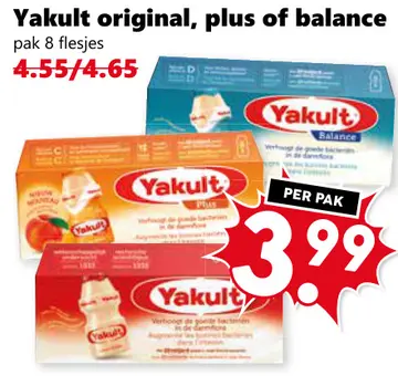 Aanbieding: Yakult original, plus of balance