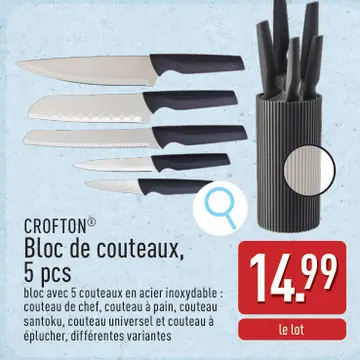 Offre: CROFTON® Bloc de couteaux