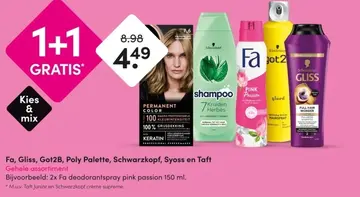 Aanbieding: Fa, Gliss, Got2B, Poly Palette, Schwarzkopf, Syoss en Taft