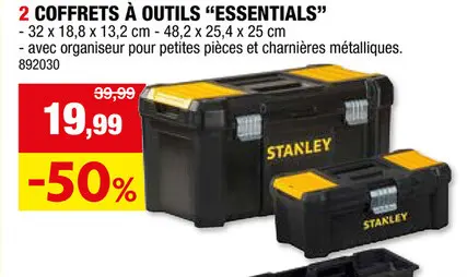 Offre: Stanley Essential Toolbox boàte à  outils 2 pièces