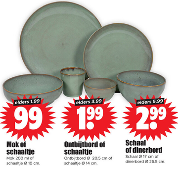 Aanbieding: Mok of schaaltje