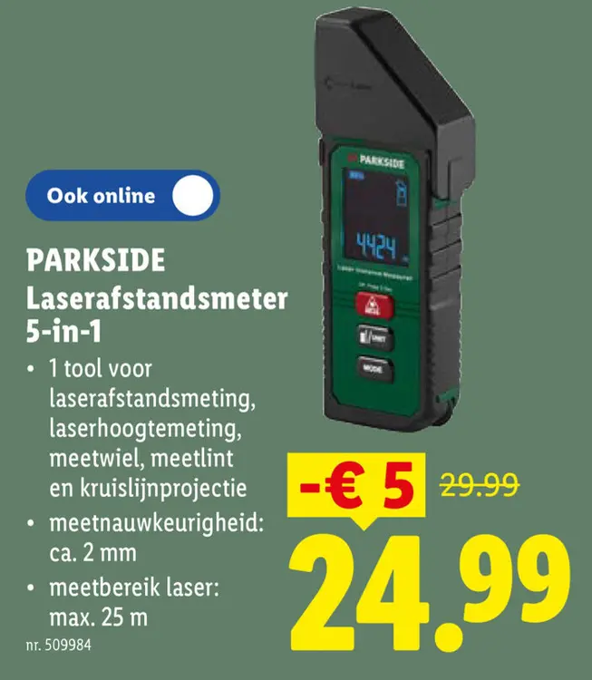 Promotie: Laserafstandsmeter 5-in-1