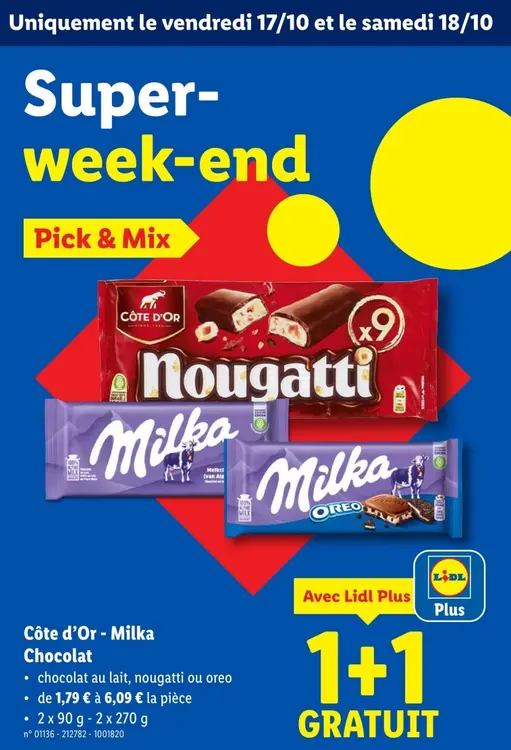 Offre: Côte d'Or - Milka Chocolat