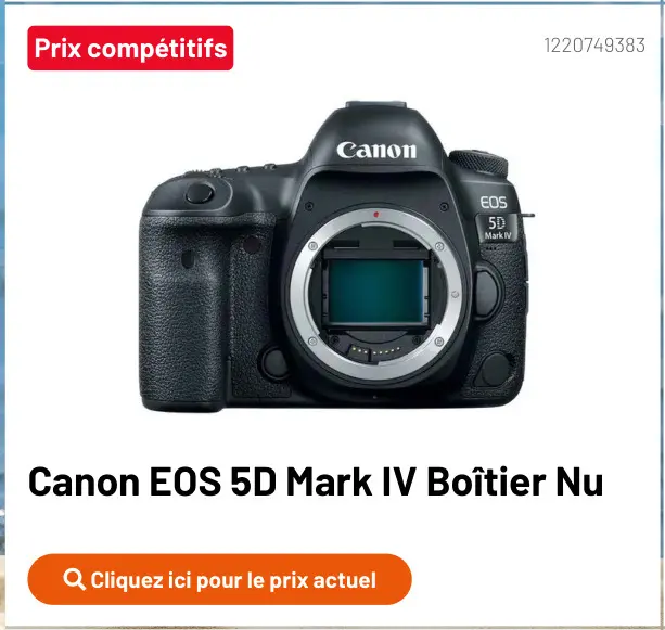Offre: Canon EOS 5D Mark IV Boîtier Nu