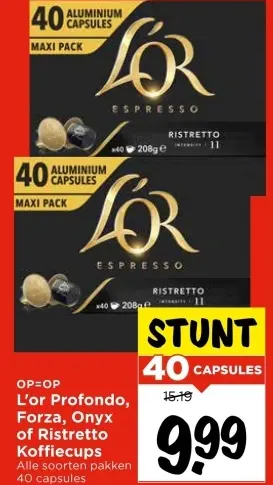 Aanbieding: L'or Profondo, Forza, Onyx of Ristretto Koffie