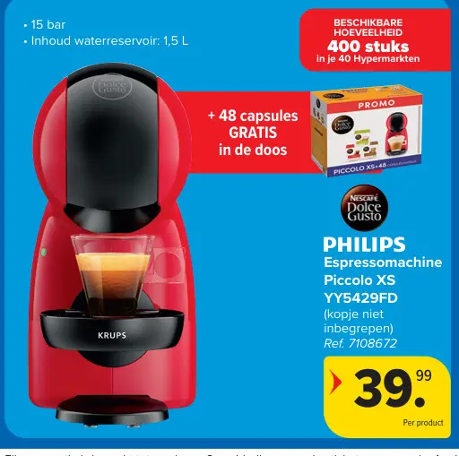 Promotie: Espressomachine Piccolo XS YY5429FD