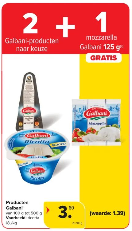 Promotie: Producten Galbani