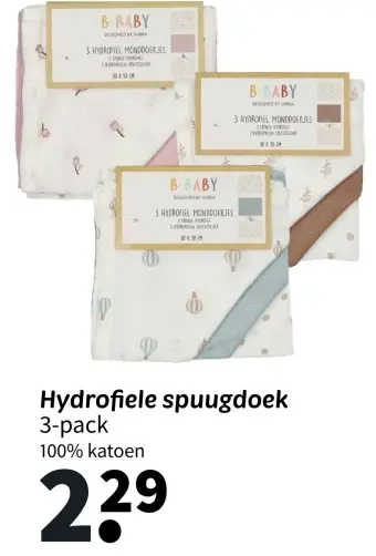 Promotie: Hydrofiele spuugdoek