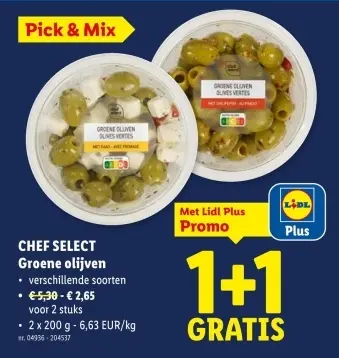 Promotie: Groene olijven