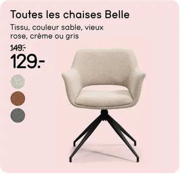 Offre: Toutes les chaises Belle