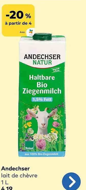 Offre: Lait de chèvre