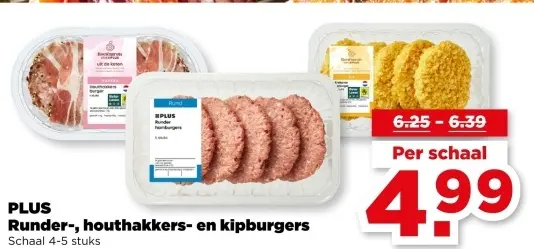 Runder-, houthakkers- en kipburgers