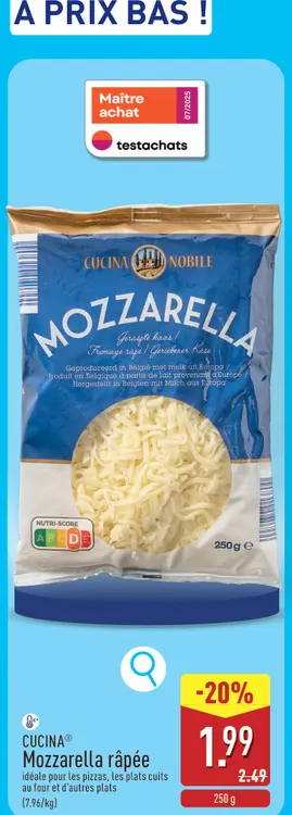 Offre: Mozzarella râpée