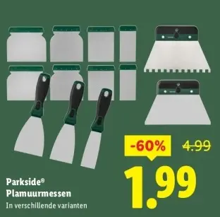 Aanbieding: Plamuurmessen