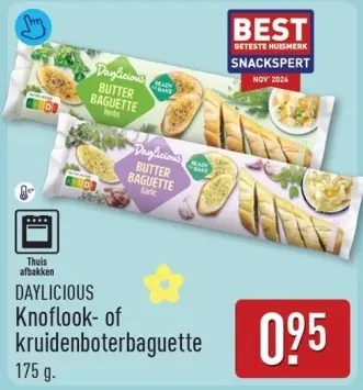 Aanbieding: Knoflook- of kruidenboterbaguette