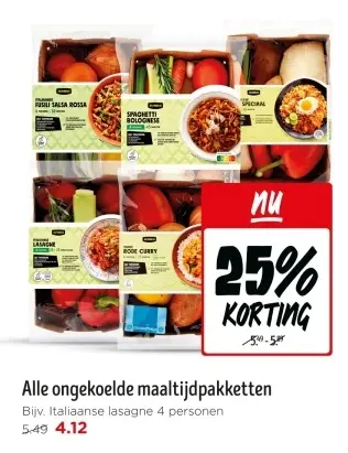 Aanbieding: Alle ongekoelde maaltijdpakketten