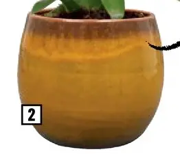 Aanbieding: TS Bloempot Charlotte Keramiek geel Ø 15 cm H 13 cm