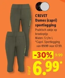 Aanbieding: Dames (capri) sportlegging