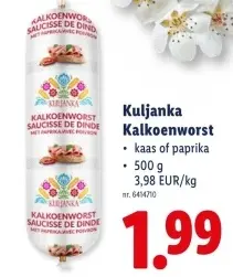 Promotie: Kuljanka Kalkoenworst