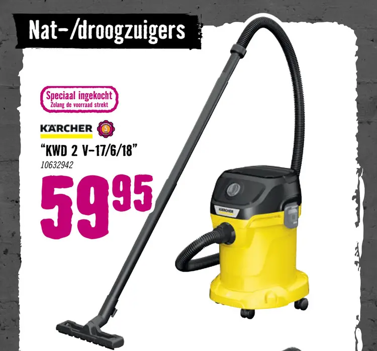Aanbieding: Nat- en droogzuiger KWD 2 V-17/6/18