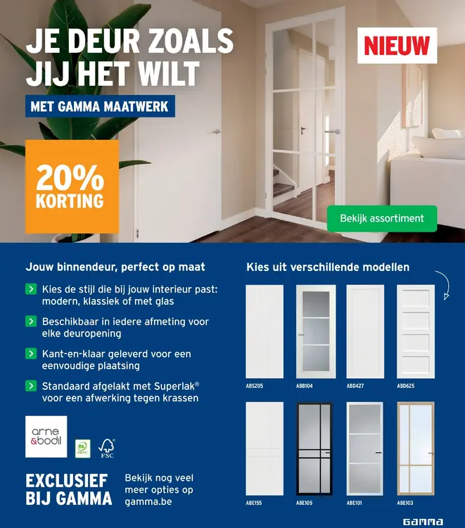 Promotie: Kies uit verschillende modellen binnendeuren