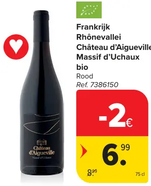 Promotie: Château d'Aigueville Massif d'Uchaux bio Rood