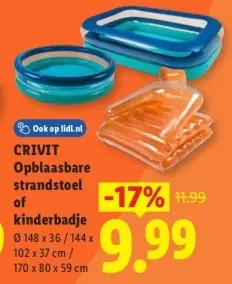 Aanbieding: Opblaasbare strandstoel of kinderbadje