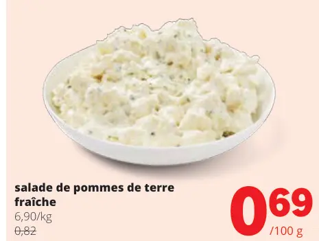 Offre: salade de pommes de terre fraîche
