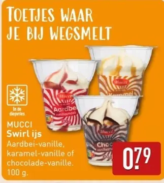 Aanbieding: MUCCI Swirl ijs