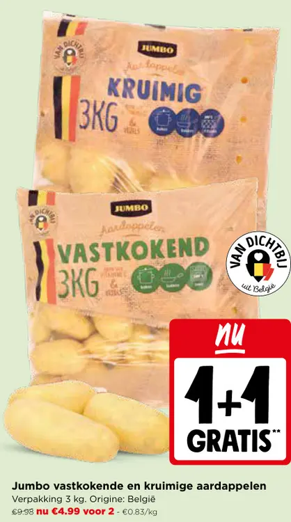 Promotie: Jumbo Vastkokende en kruimige aardappelen