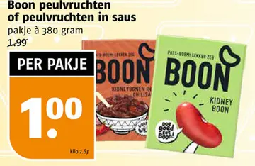 Aanbieding: Boon peulvruchten of peulvruchten in saus