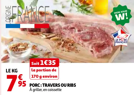 Offre: Porc: travers ou ribs