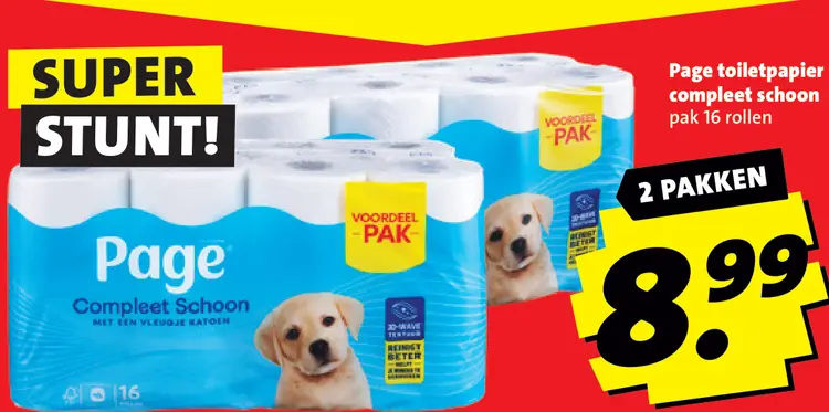 Aanbieding: Toiletpapier compleet schoon