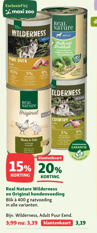 Aanbieding: Real Nature Wilderness en Original hondenvoed