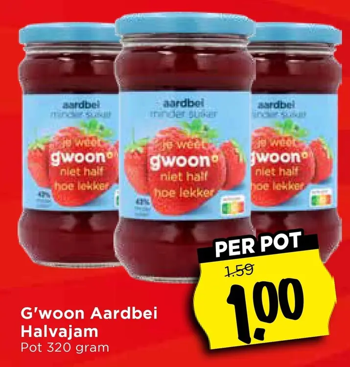 Aanbieding: Aardbei Halvajam