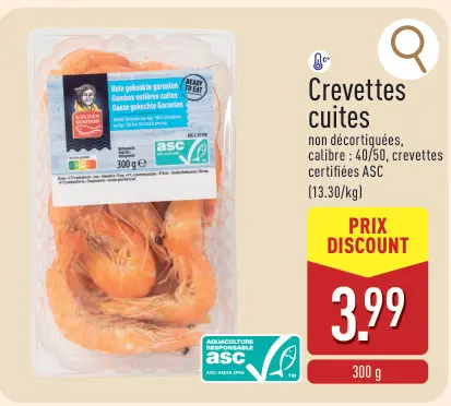 Offre: Crevettes cuites