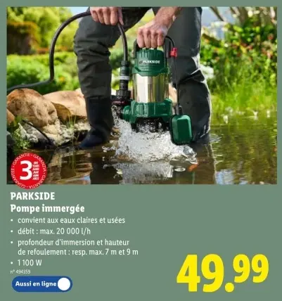 Offre: Pompe immergée