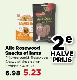 Aanbieding: Alle Rosewood Snacks of Iams