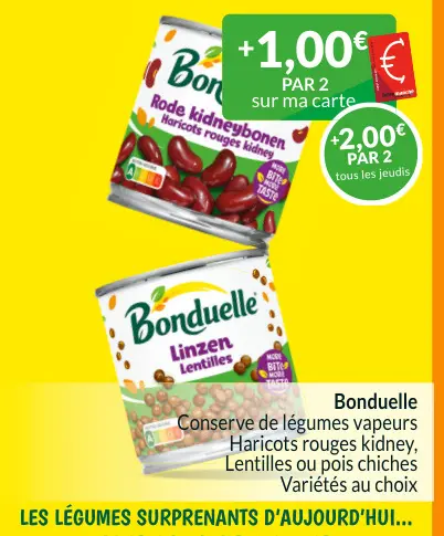 Offre: Conserve de légumes vapeurs Haricots rouges k