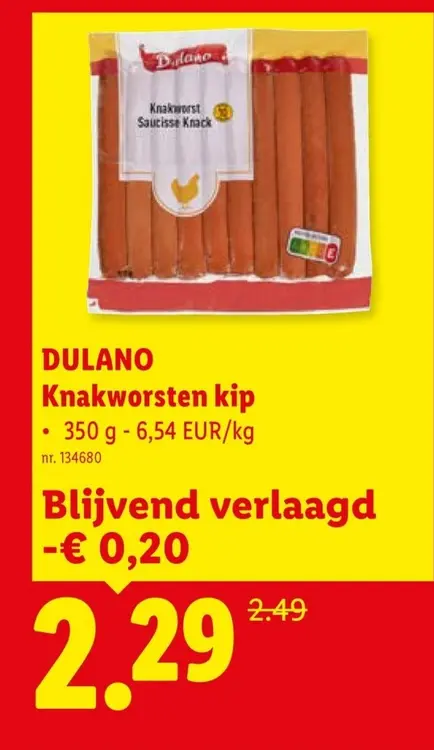 Promotie: Knakworsten kip