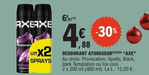 Promotie: Deodorant atomiseur "AXE"