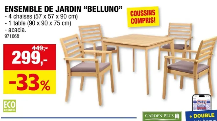 Offre: Ensemble de jardin "belluno"