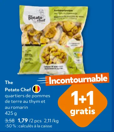 Offre: quartiers de pommes de terre au thym et au ro