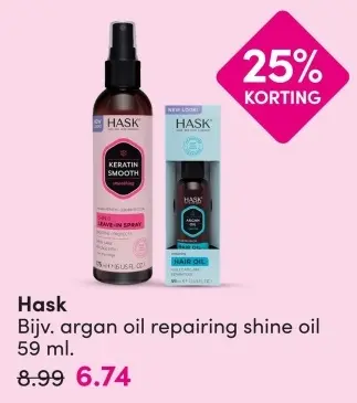 Aanbieding: Bijv. argan oil repairing shine oil