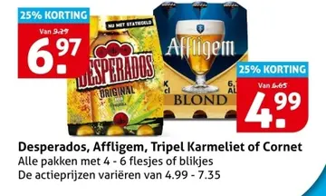 Aanbieding: Desperados, Affligem, Tripel Karmeliet of Cornet