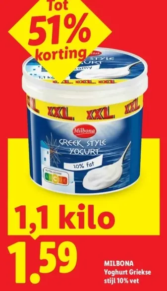 Aanbieding: Yoghurt Griekse stijl 10% vet