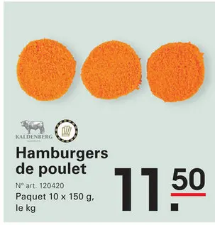 Offre: Hamburgers de poulet
