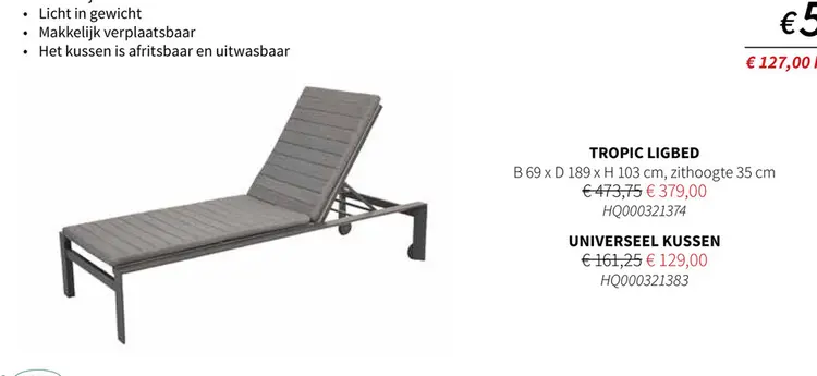 Promotie: Tropic ligbed