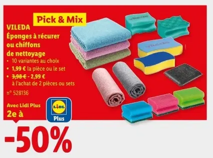 Offre: Éponges à récurer ou chiffons de nettoyage