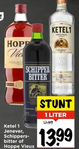Aanbieding: Ketel 1 Jenever, Schippers-bitter of Hoppe Vieux